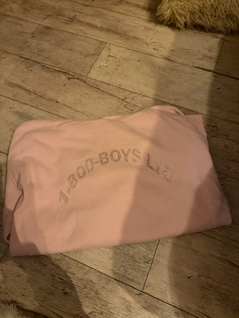 Boys Lie Light Pink Pullover Sweatshirt with Graphic Logo